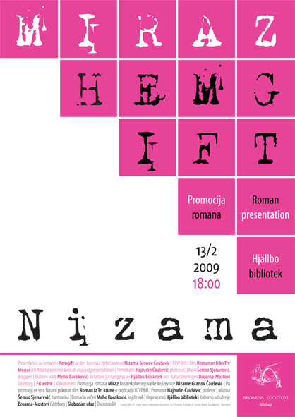 Presentation av romanen Hemgift · Promocija romana Miraz